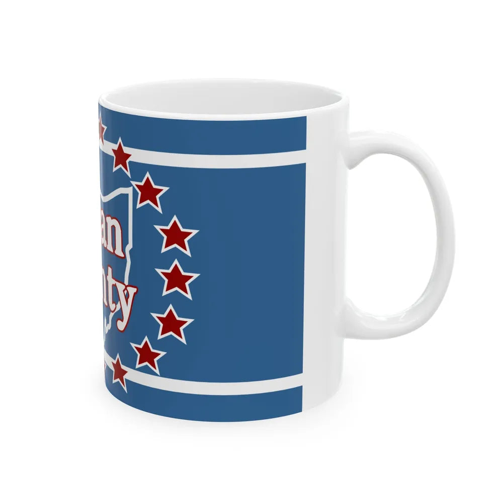 Flag of Logan County Ohio (United States) White Coffee Mug - Go Mug Yourself