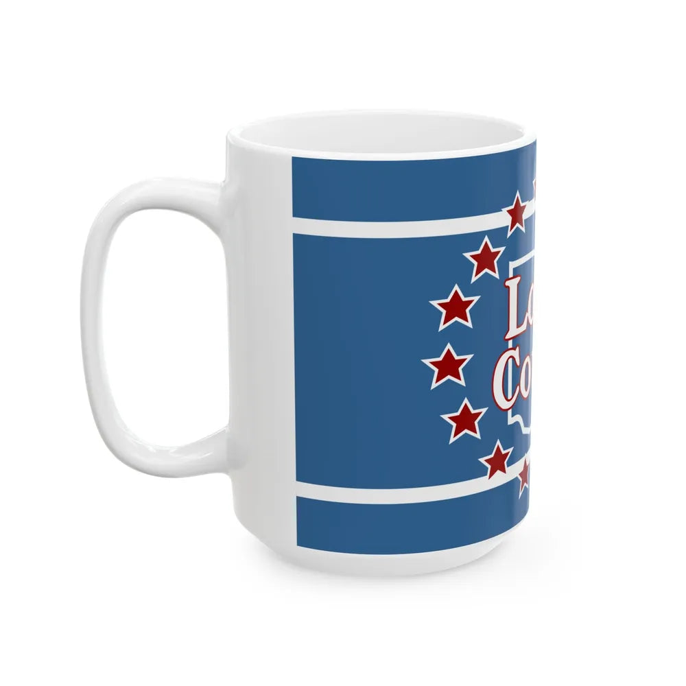 Flag of Logan County Ohio (United States) White Coffee Mug - Go Mug Yourself
