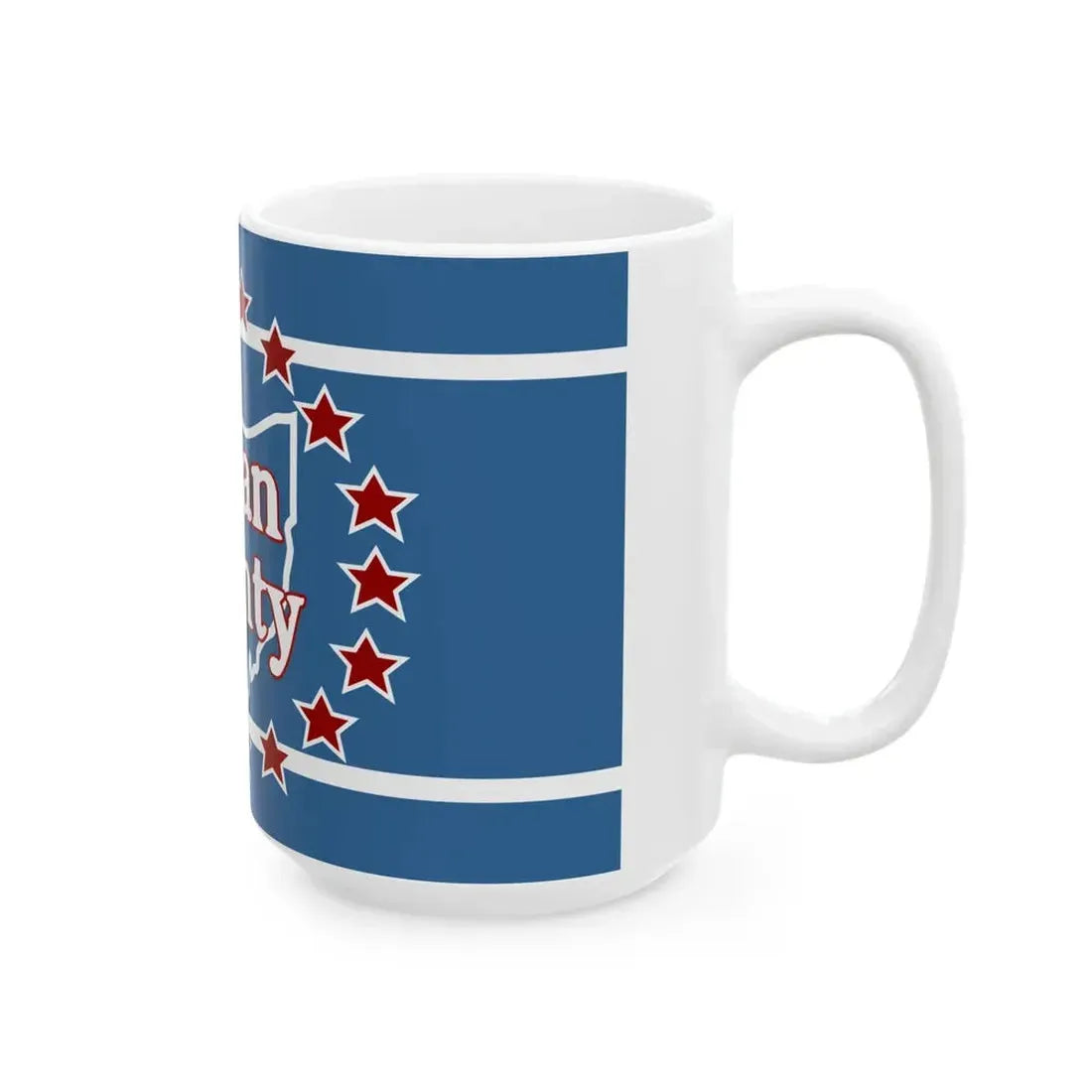Flag of Logan County Ohio (United States) White Coffee Mug - Go Mug Yourself