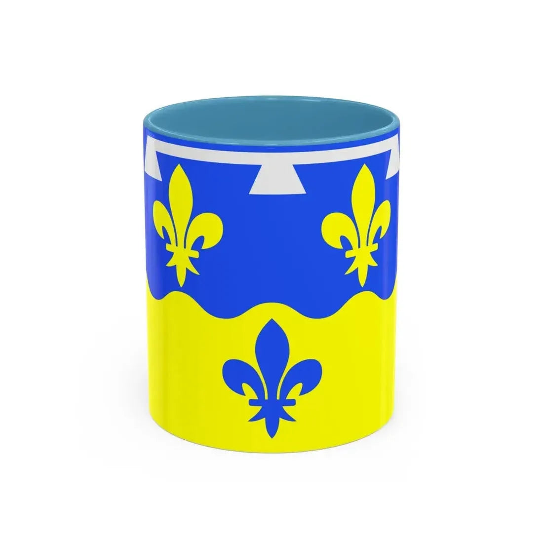Flag of Loir et Cher France - Accent Coffee Mug 11oz Light Blue - Go Mug Yourself