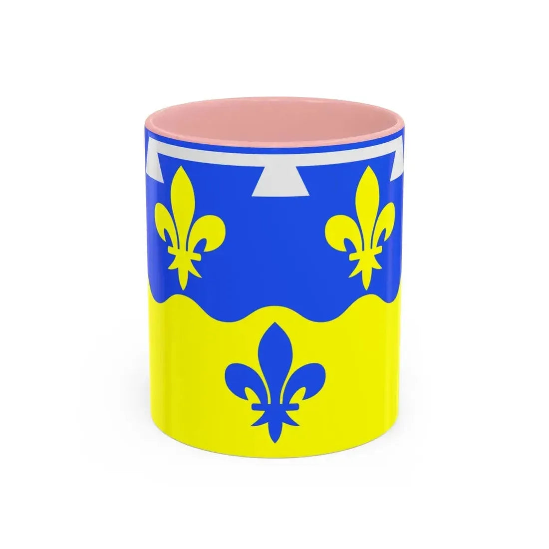 Flag of Loir et Cher France - Accent Coffee Mug 11oz Pink - Go Mug Yourself