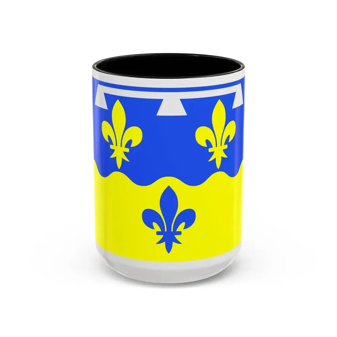 Flag of Loir et Cher France - Accent Coffee Mug 15oz Black - Go Mug Yourself