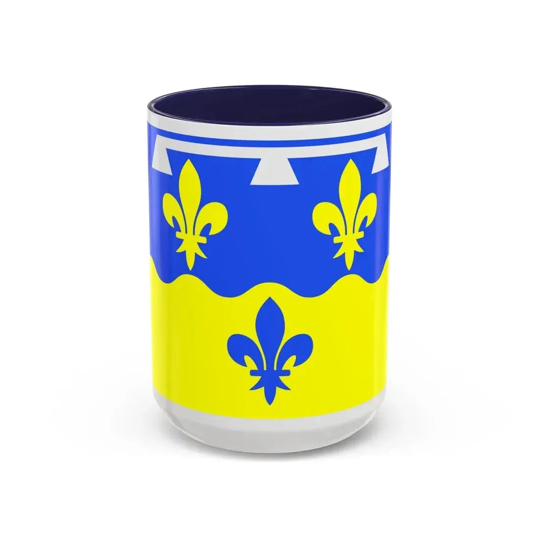 Flag of Loir et Cher France - Accent Coffee Mug 15oz Navy - Go Mug Yourself
