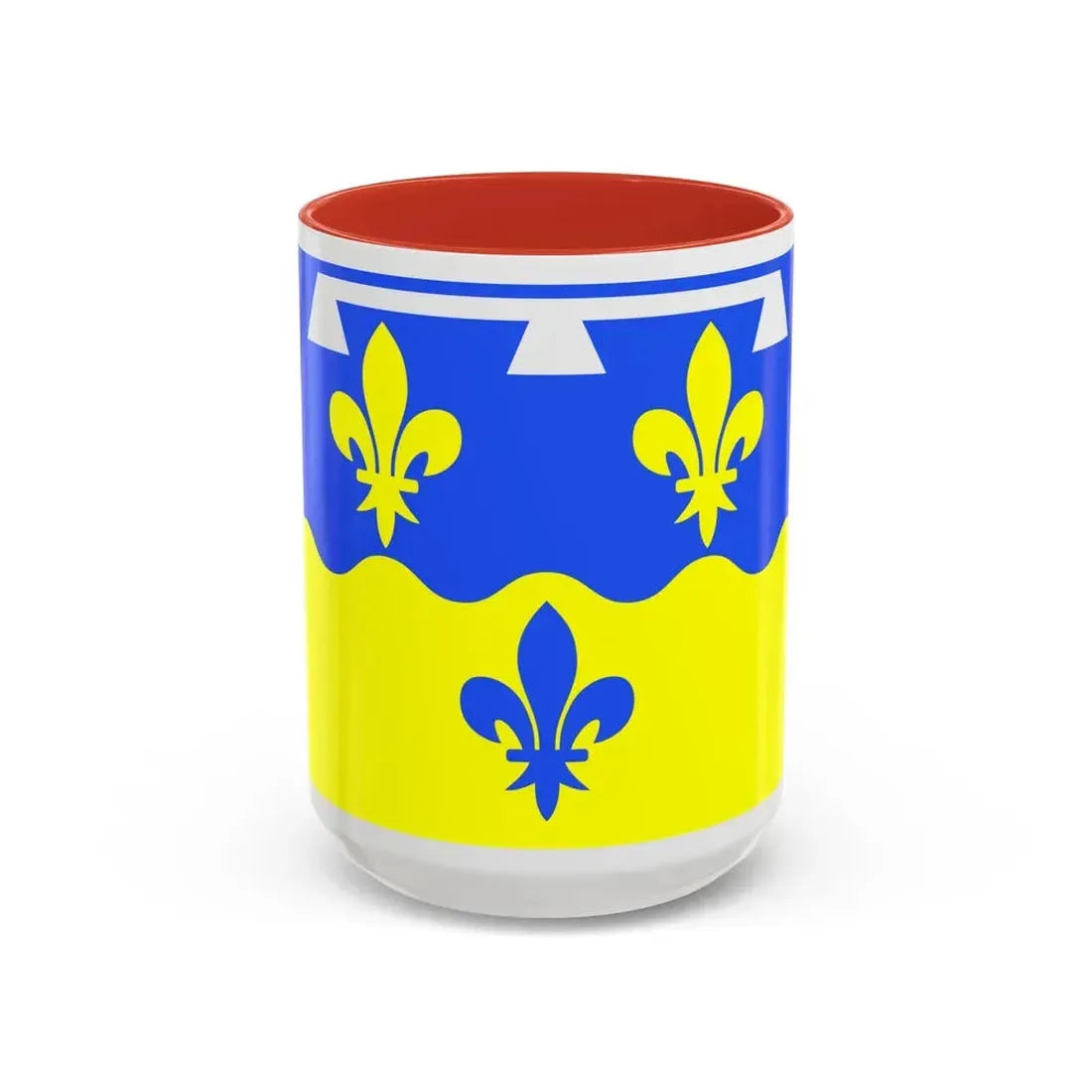 Flag of Loir et Cher France - Accent Coffee Mug 15oz Red - Go Mug Yourself