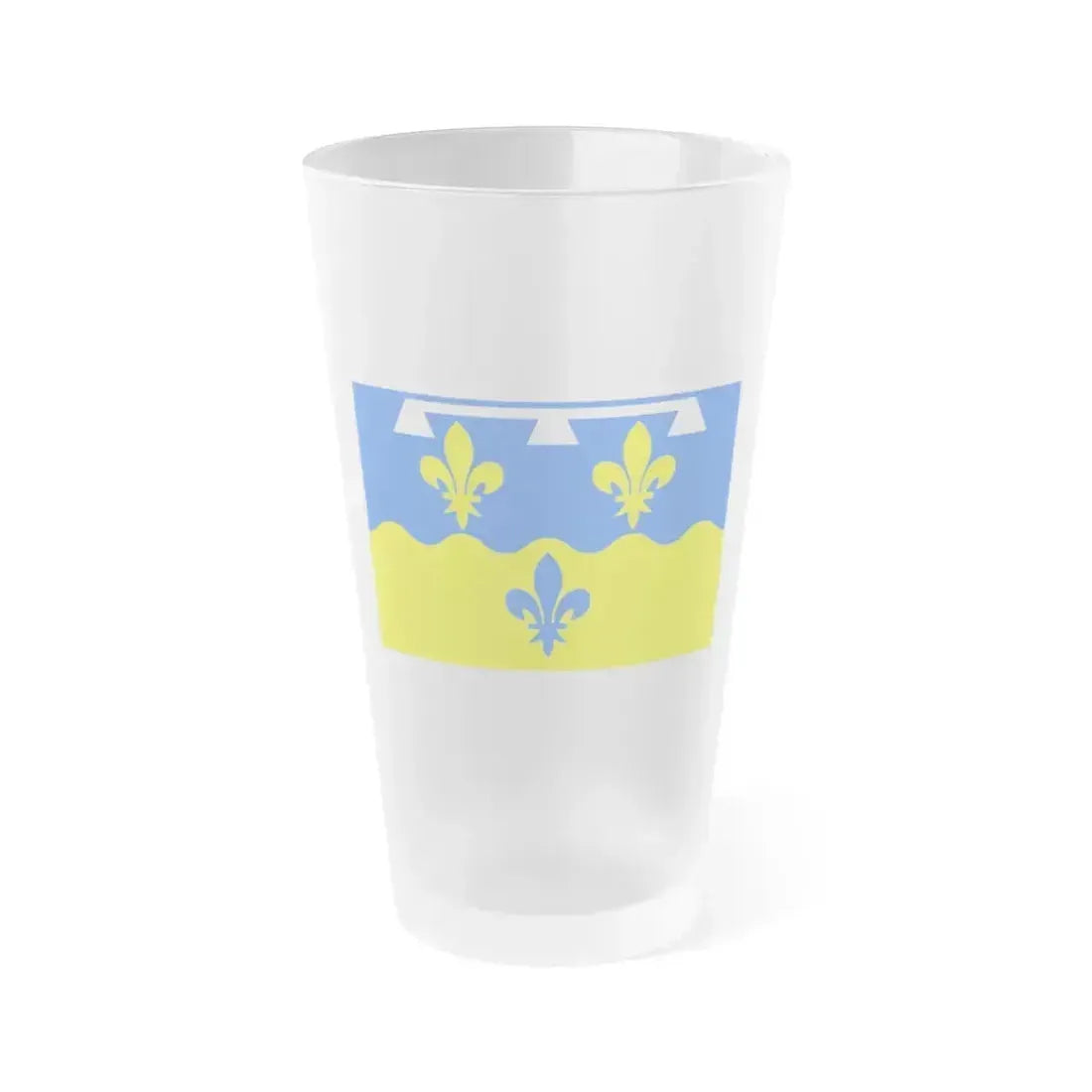 Flag of Loir et Cher France - Frosted Pint Glass 16oz 16oz Frosted - Go Mug Yourself
