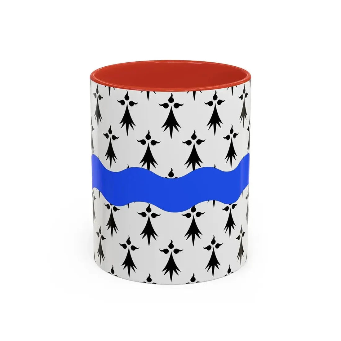 Flag of Loire Atlantique France 2 - Accent Coffee Mug 11oz Red - Go Mug Yourself