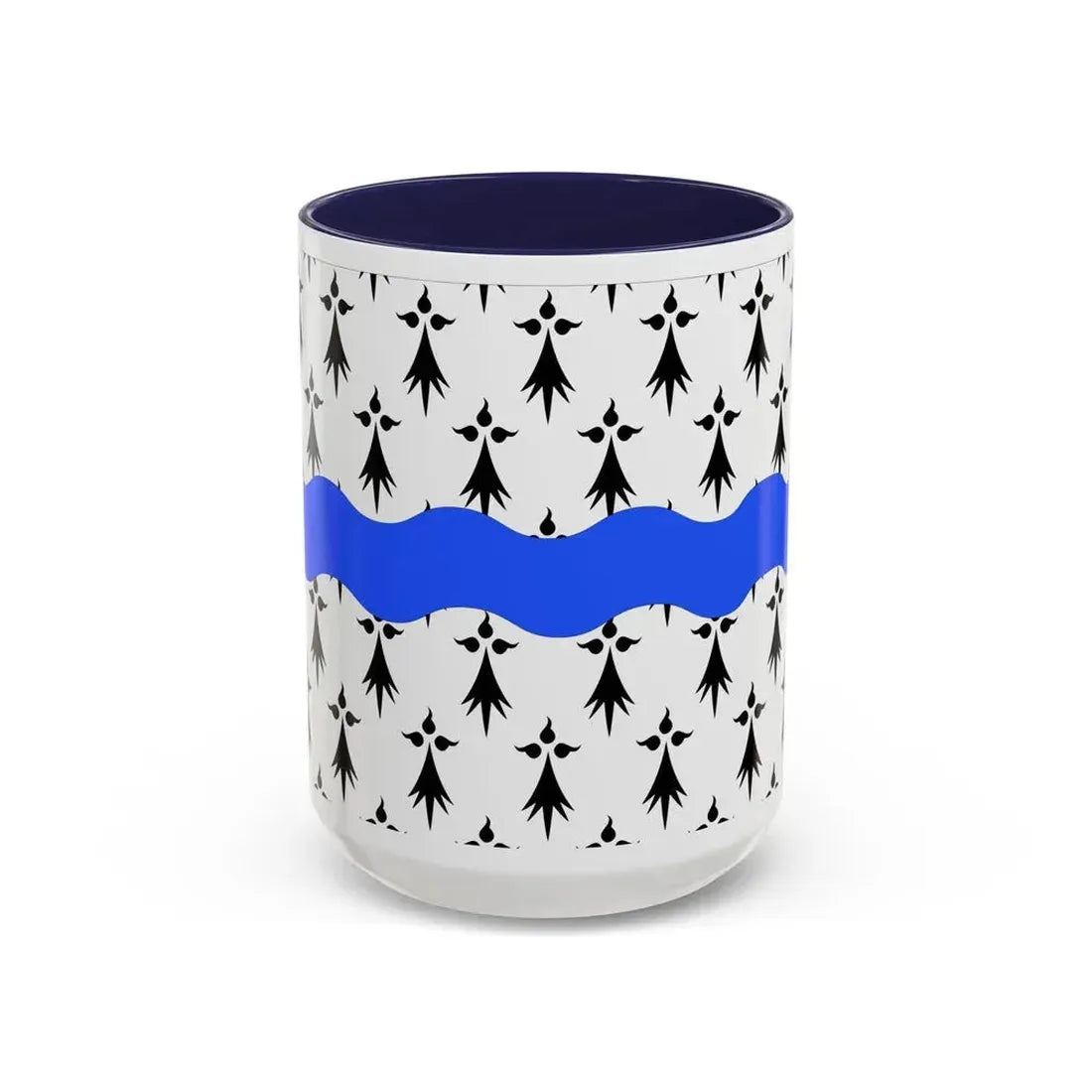 Flag of Loire Atlantique France 2 - Accent Coffee Mug 15oz Navy - Go Mug Yourself