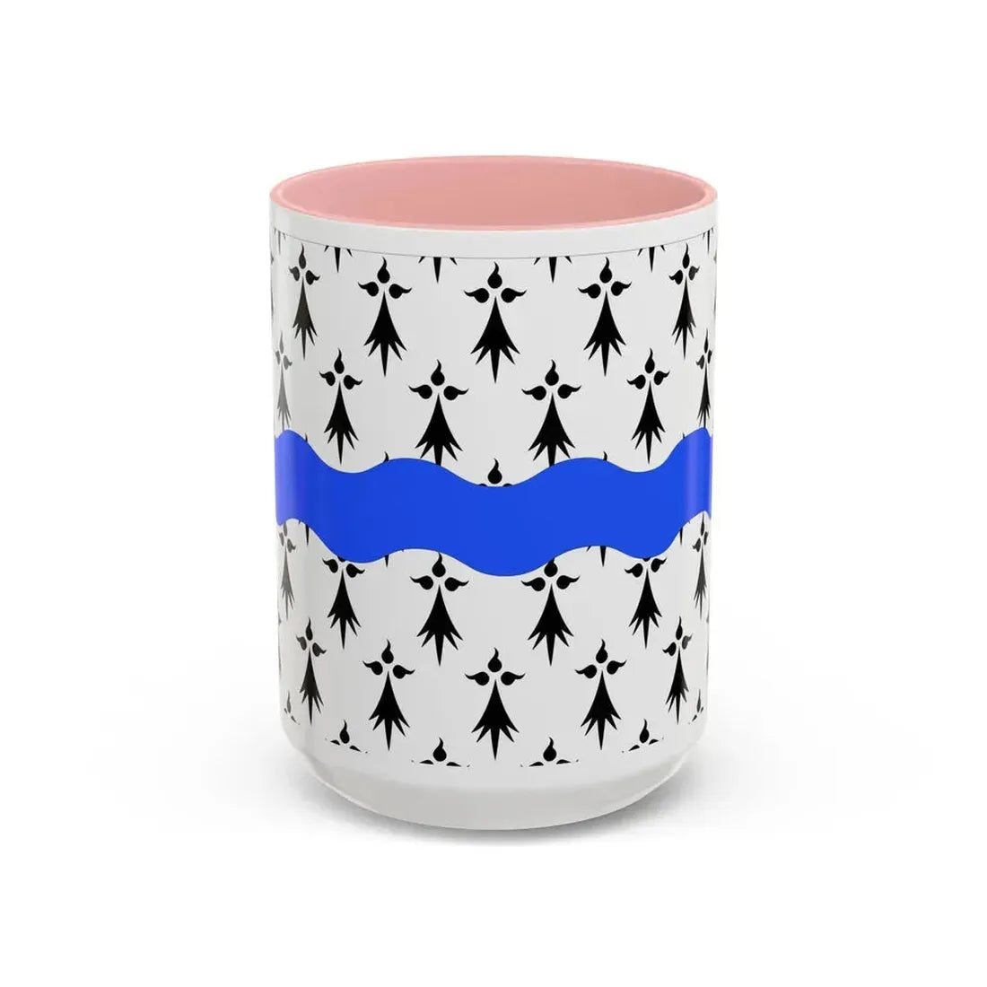 Flag of Loire Atlantique France 2 - Accent Coffee Mug 15oz Pink - Go Mug Yourself