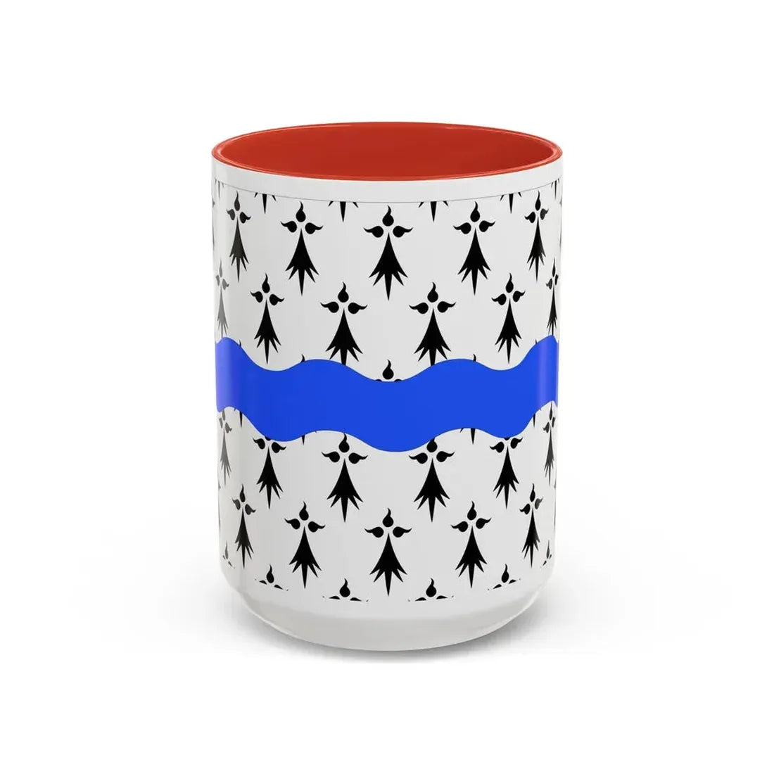 Flag of Loire Atlantique France 2 - Accent Coffee Mug 15oz Red - Go Mug Yourself
