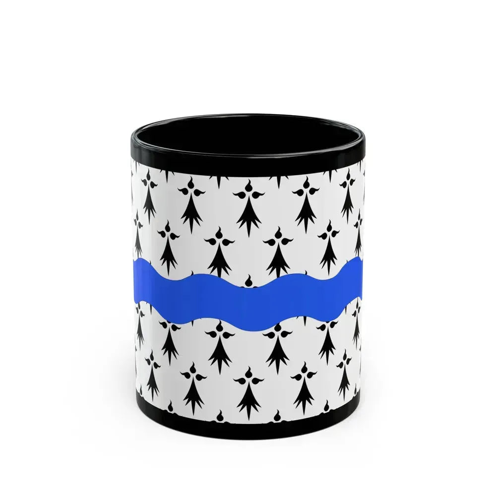 Flag of Loire Atlantique France 2 - Black Coffee Mug 11oz - Go Mug Yourself