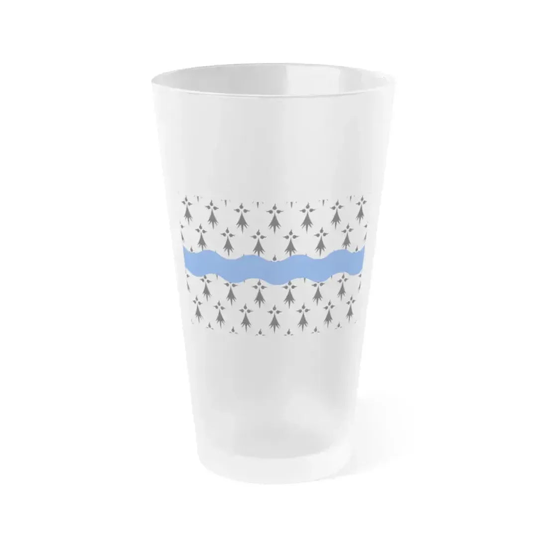 Flag of Loire Atlantique France 2 - Frosted Pint Glass 16oz 16oz Frosted - Go Mug Yourself