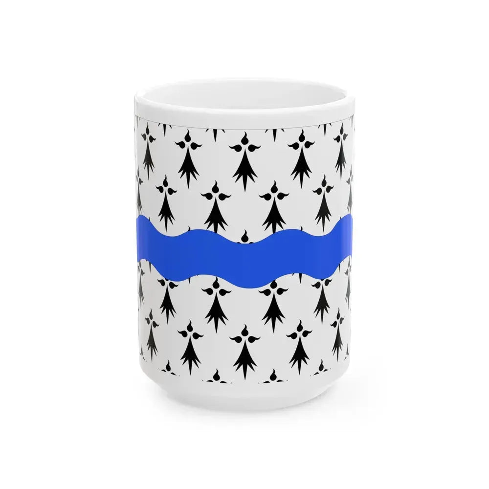 Flag of Loire Atlantique France 2 - White Coffee Mug 15oz - Go Mug Yourself