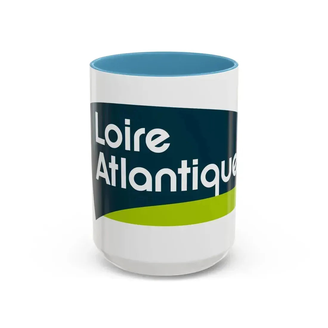 Flag of Loire Atlantique France - Accent Coffee Mug 15oz Light Blue - Go Mug Yourself