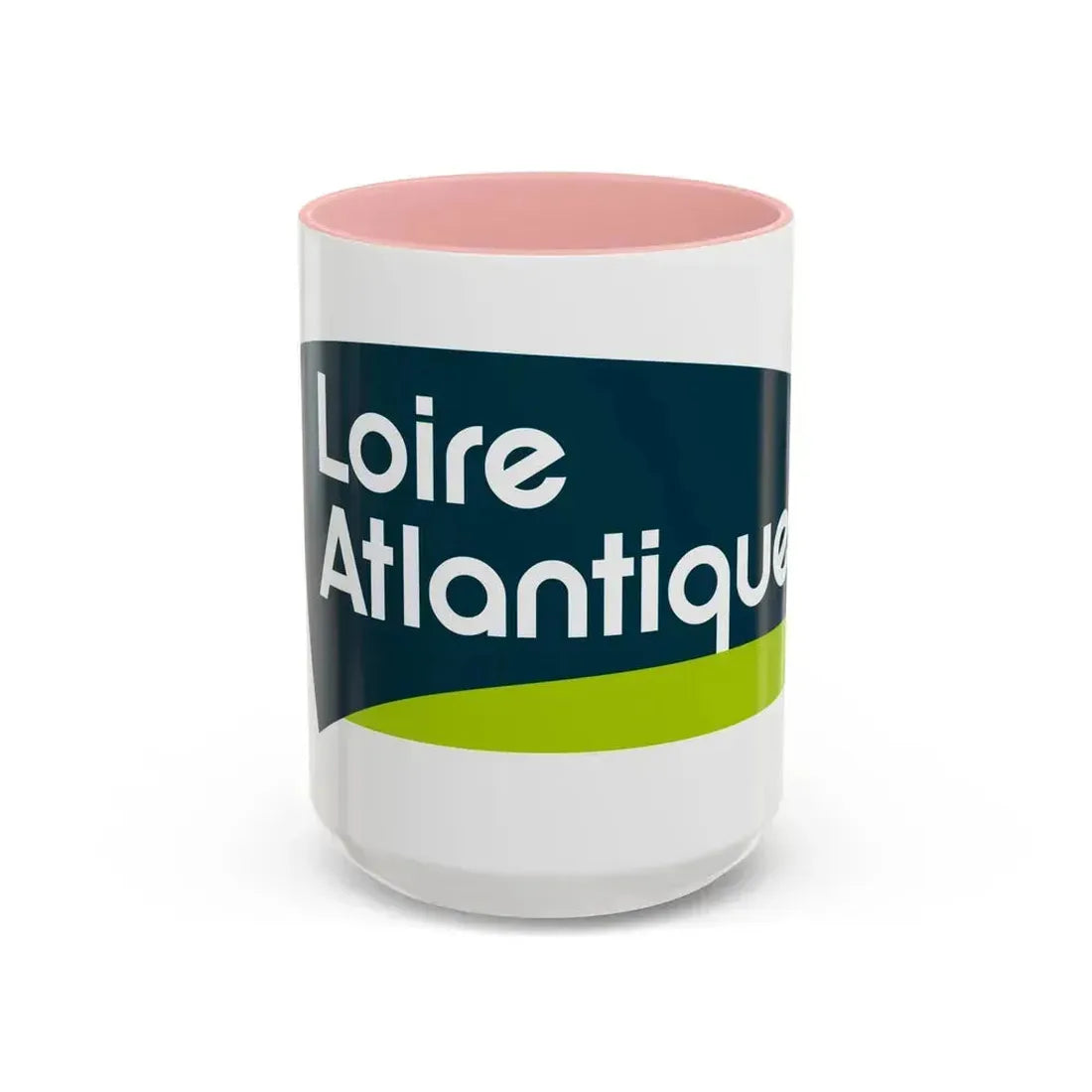 Flag of Loire Atlantique France - Accent Coffee Mug 15oz Pink - Go Mug Yourself