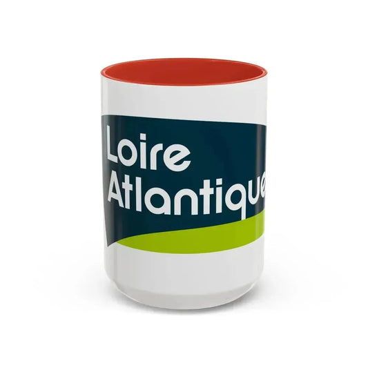 Flag of Loire Atlantique France - Accent Coffee Mug 15oz Red - Go Mug Yourself