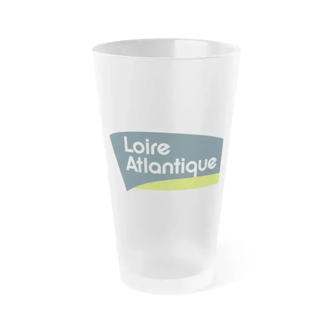 Flag of Loire Atlantique France - Frosted Pint Glass 16oz 16oz Frosted - Go Mug Yourself