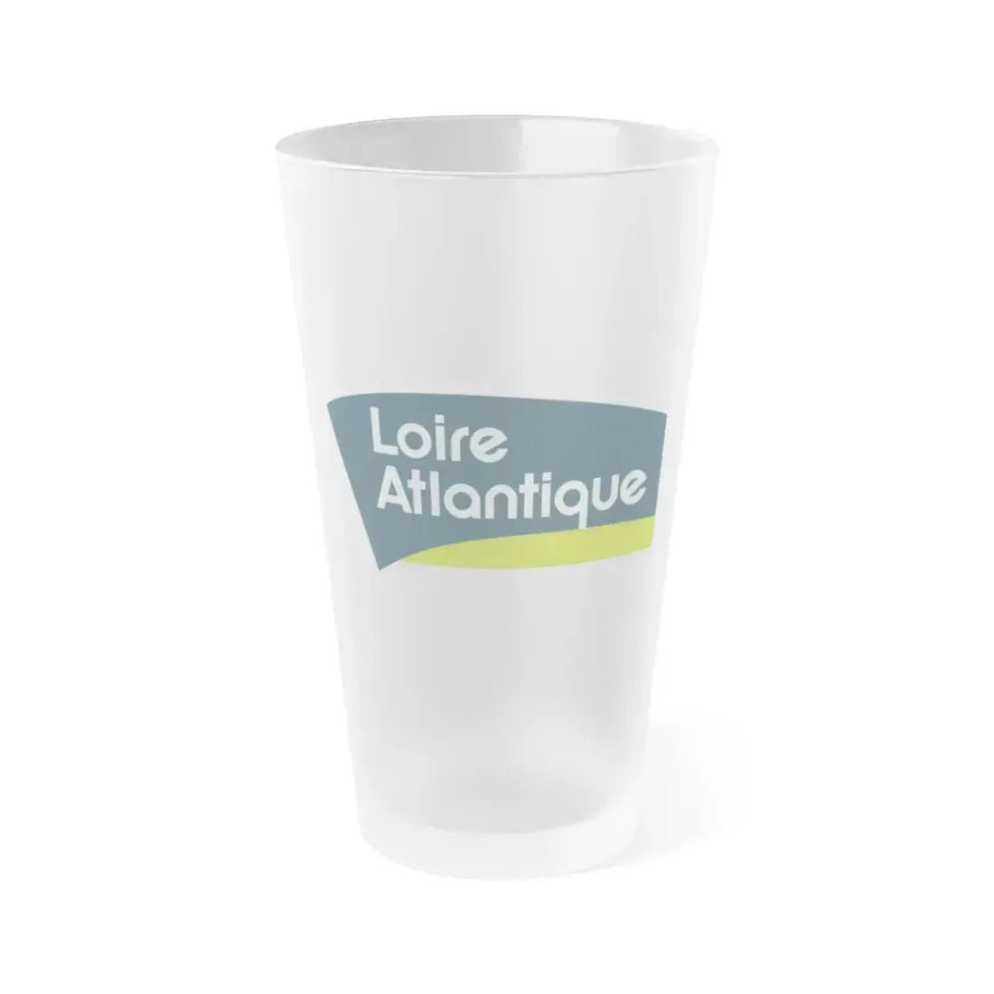 Flag of Loire Atlantique France - Frosted Pint Glass 16oz 16oz Frosted - Go Mug Yourself
