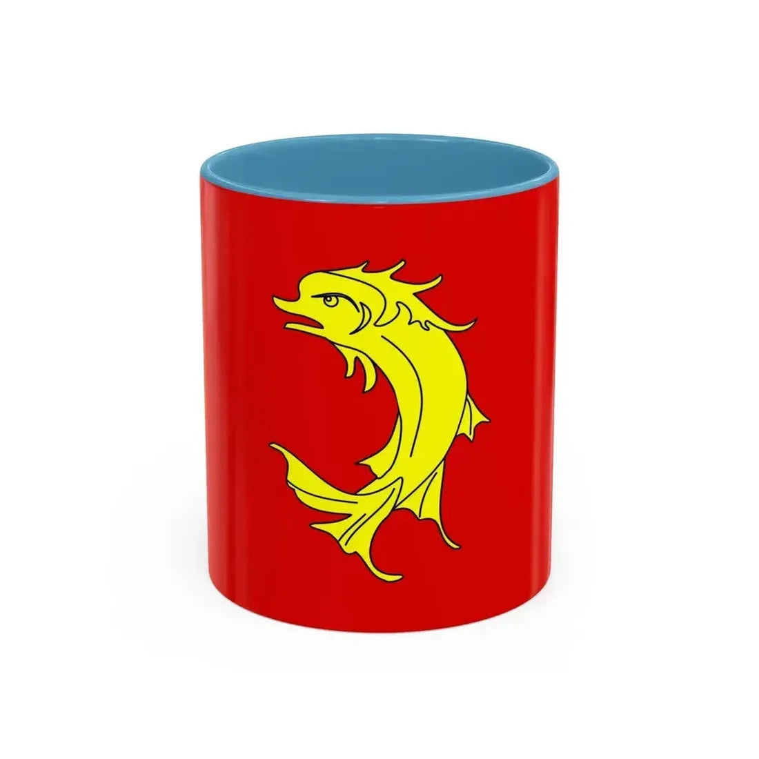 Flag of Loire France 2 - Accent Coffee Mug 11oz Light Blue - Go Mug Yourself