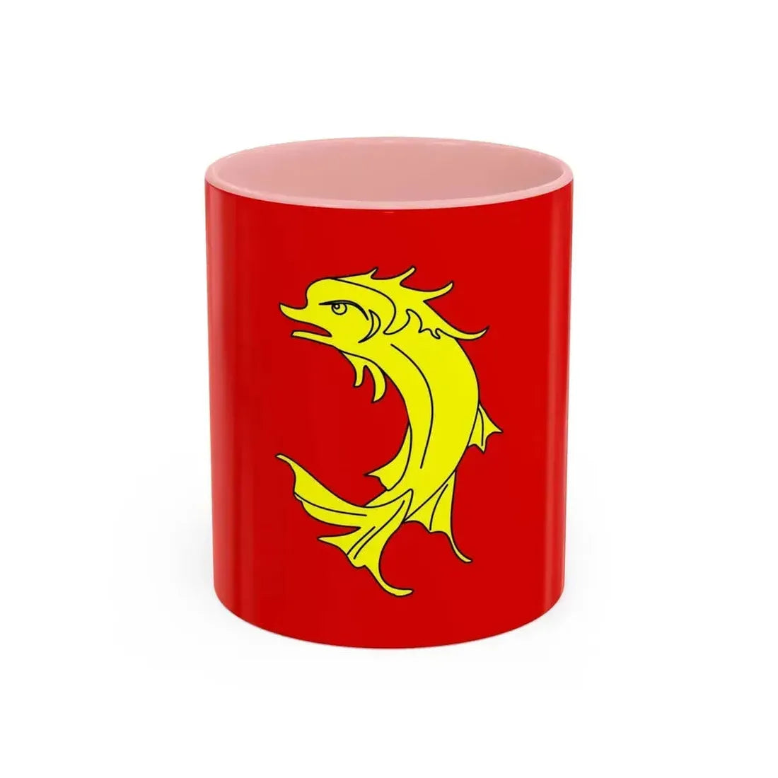 Flag of Loire France 2 - Accent Coffee Mug 11oz Pink - Go Mug Yourself