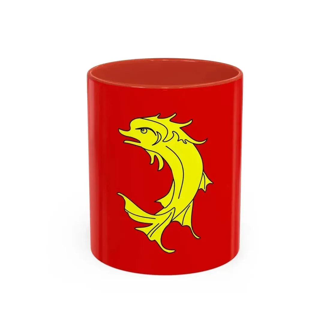Flag of Loire France 2 - Accent Coffee Mug 11oz Red - Go Mug Yourself