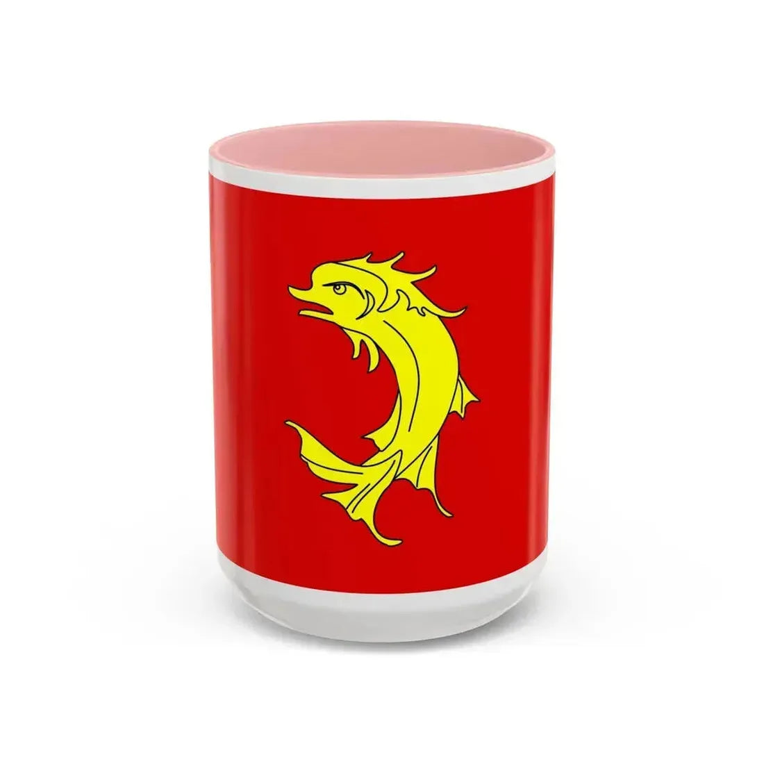 Flag of Loire France 2 - Accent Coffee Mug 15oz Pink - Go Mug Yourself