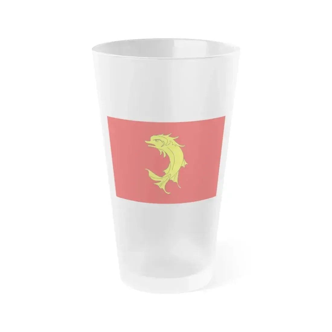 Flag of Loire France 2 - Frosted Pint Glass 16oz 16oz Frosted - Go Mug Yourself