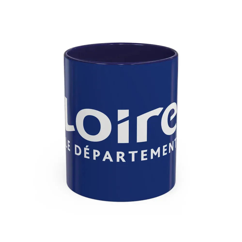 Flag of Loire France - Accent Coffee Mug 11oz Navy - Go Mug Yourself