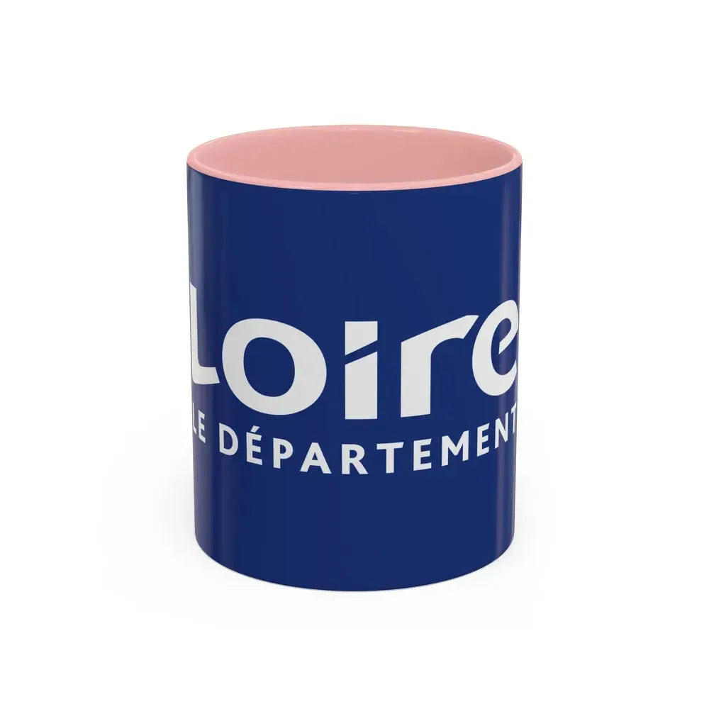 Flag of Loire France - Accent Coffee Mug 11oz Pink - Go Mug Yourself