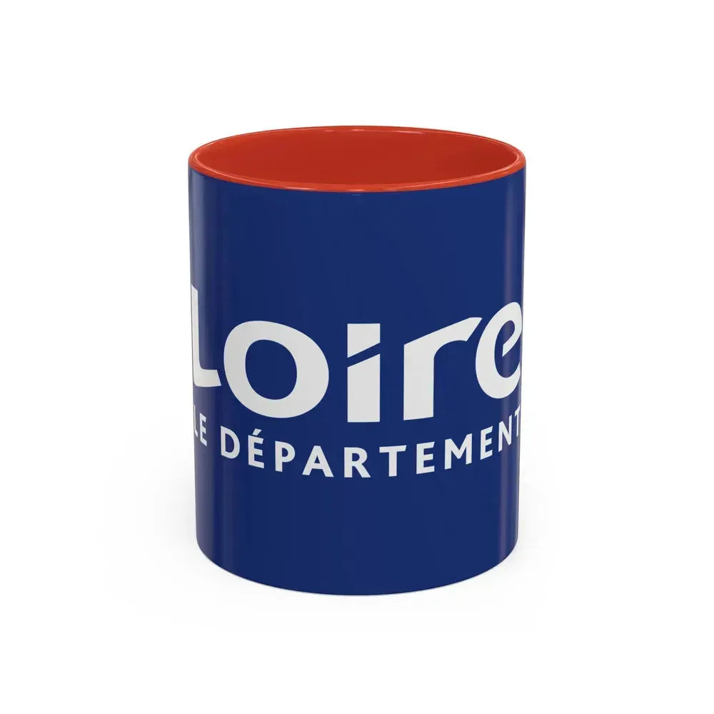 Flag of Loire France - Accent Coffee Mug 11oz Red - Go Mug Yourself
