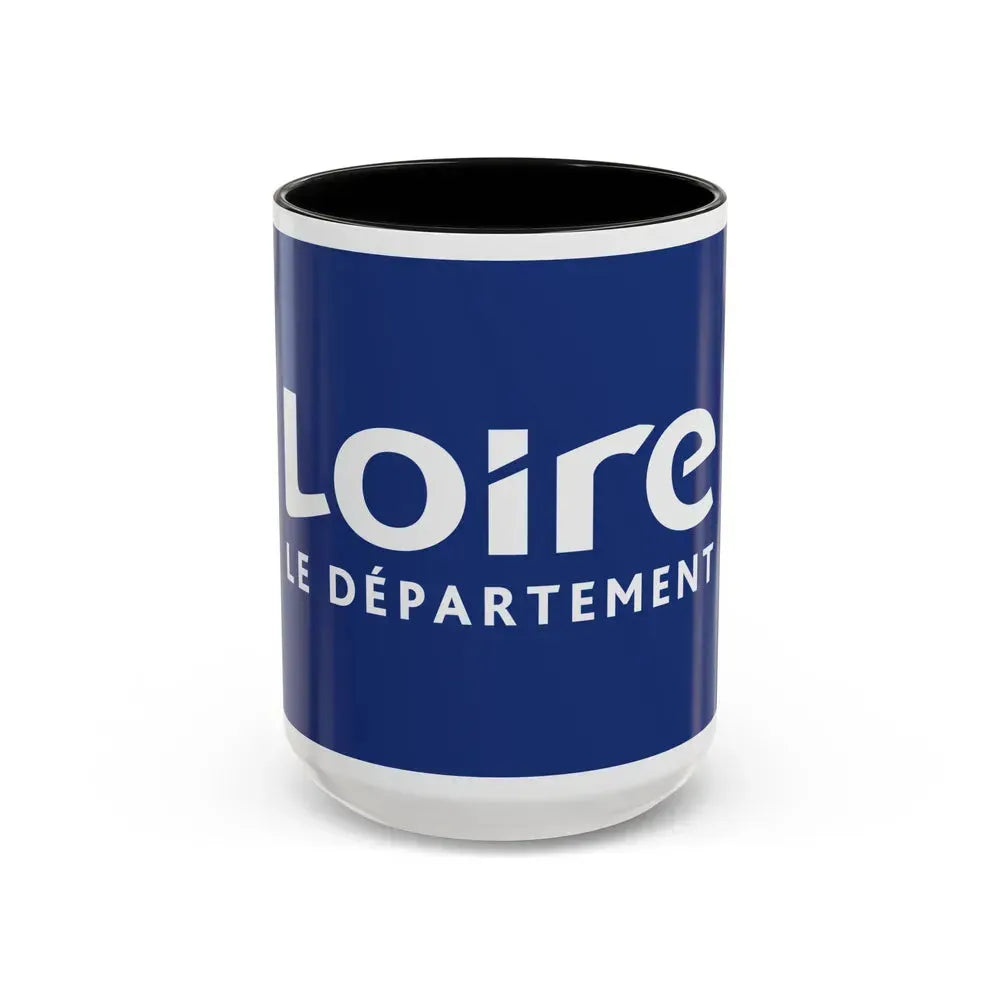 Flag of Loire France - Accent Coffee Mug 15oz Black - Go Mug Yourself