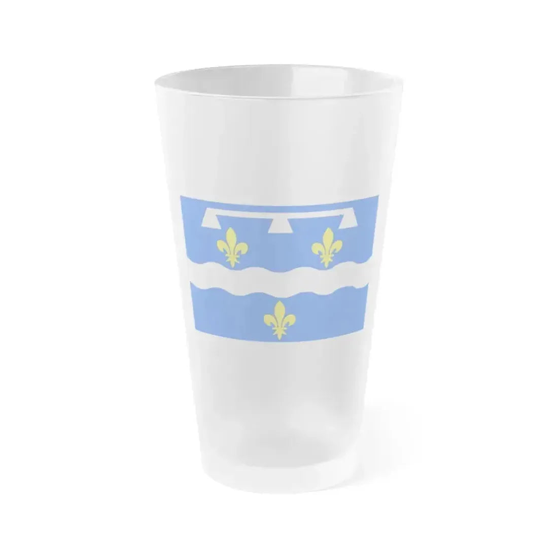 Flag of Loiret France 2 - Frosted Pint Glass 16oz 16oz Frosted - Go Mug Yourself