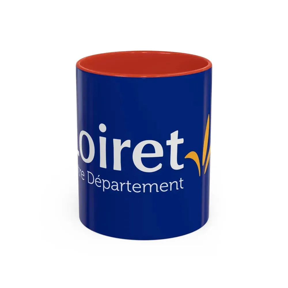 Flag of Loiret France - Accent Coffee Mug 11oz Red - Go Mug Yourself
