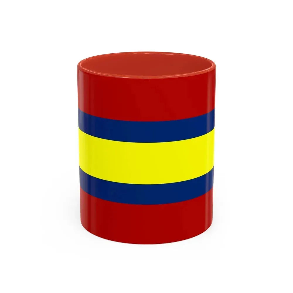 Flag of Loja Ecuador - Accent Coffee Mug 11oz Red - Go Mug Yourself