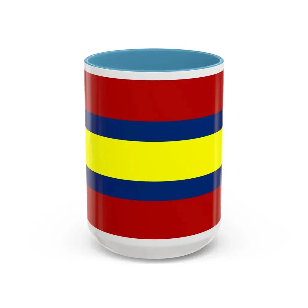 Flag of Loja Ecuador - Accent Coffee Mug 15oz Light Blue - Go Mug Yourself