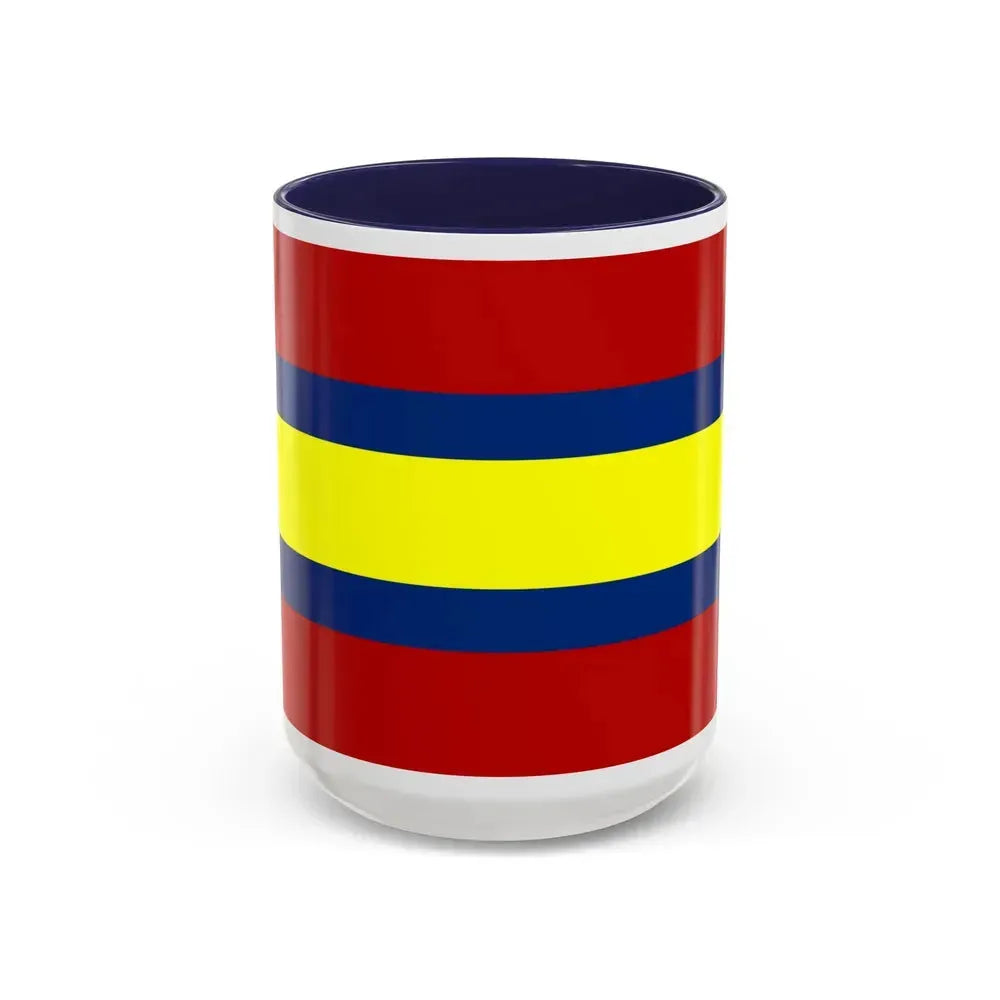 Flag of Loja Ecuador - Accent Coffee Mug 15oz Navy - Go Mug Yourself