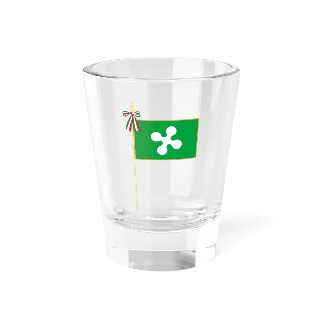 Flag of Lombardy Complete (Italy) Shot Glass 1.5oz 1.5oz - Go Mug Yourself