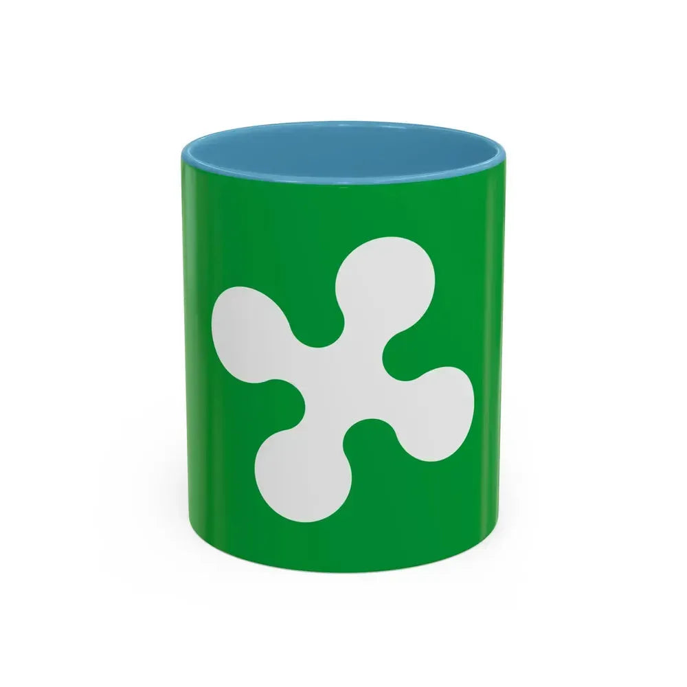 Flag of Lombardy Italy - Accent Coffee Mug 11oz Light Blue - Go Mug Yourself