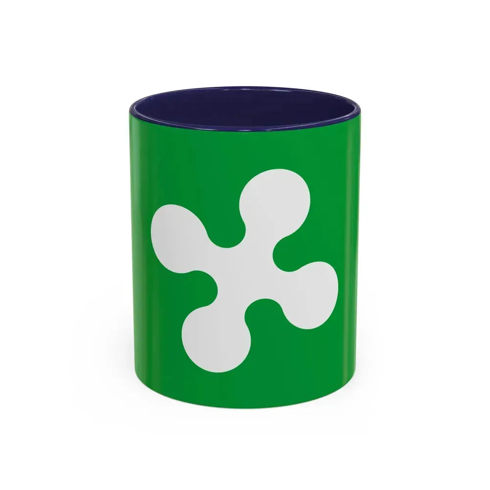 Flag of Lombardy Italy - Accent Coffee Mug 11oz Navy - Go Mug Yourself