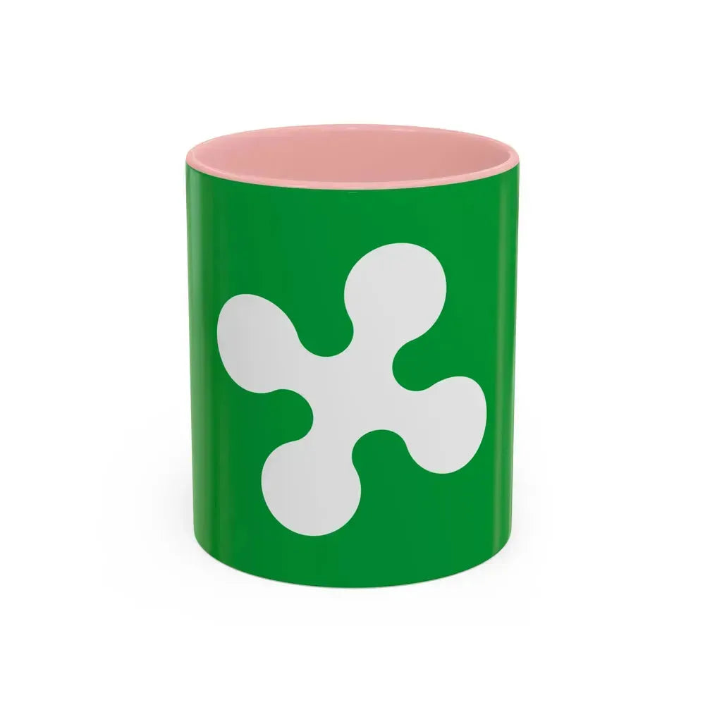Flag of Lombardy Italy - Accent Coffee Mug 11oz Pink - Go Mug Yourself