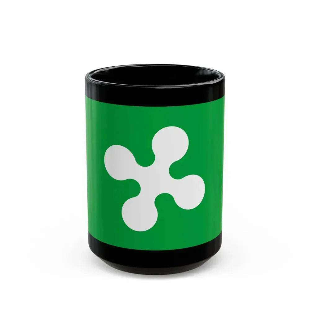 Flag of Lombardy Italy - Black Coffee Mug 15oz - Go Mug Yourself