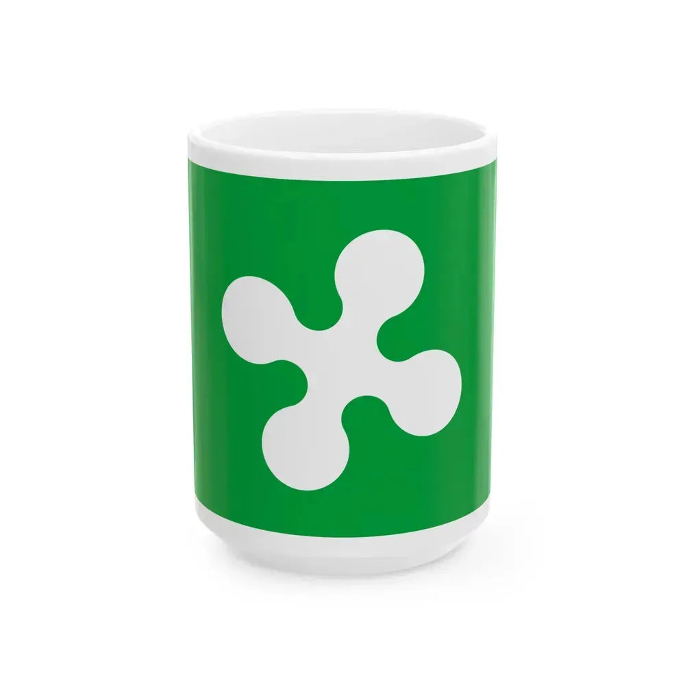 Flag of Lombardy Italy - White Coffee Mug 15oz - Go Mug Yourself