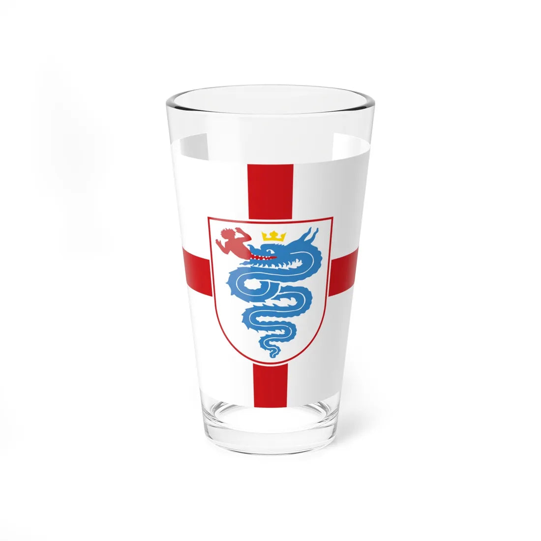 Flag of Lombardy version 2 (Italy) Pint Glass 16oz 16oz - Go Mug Yourself