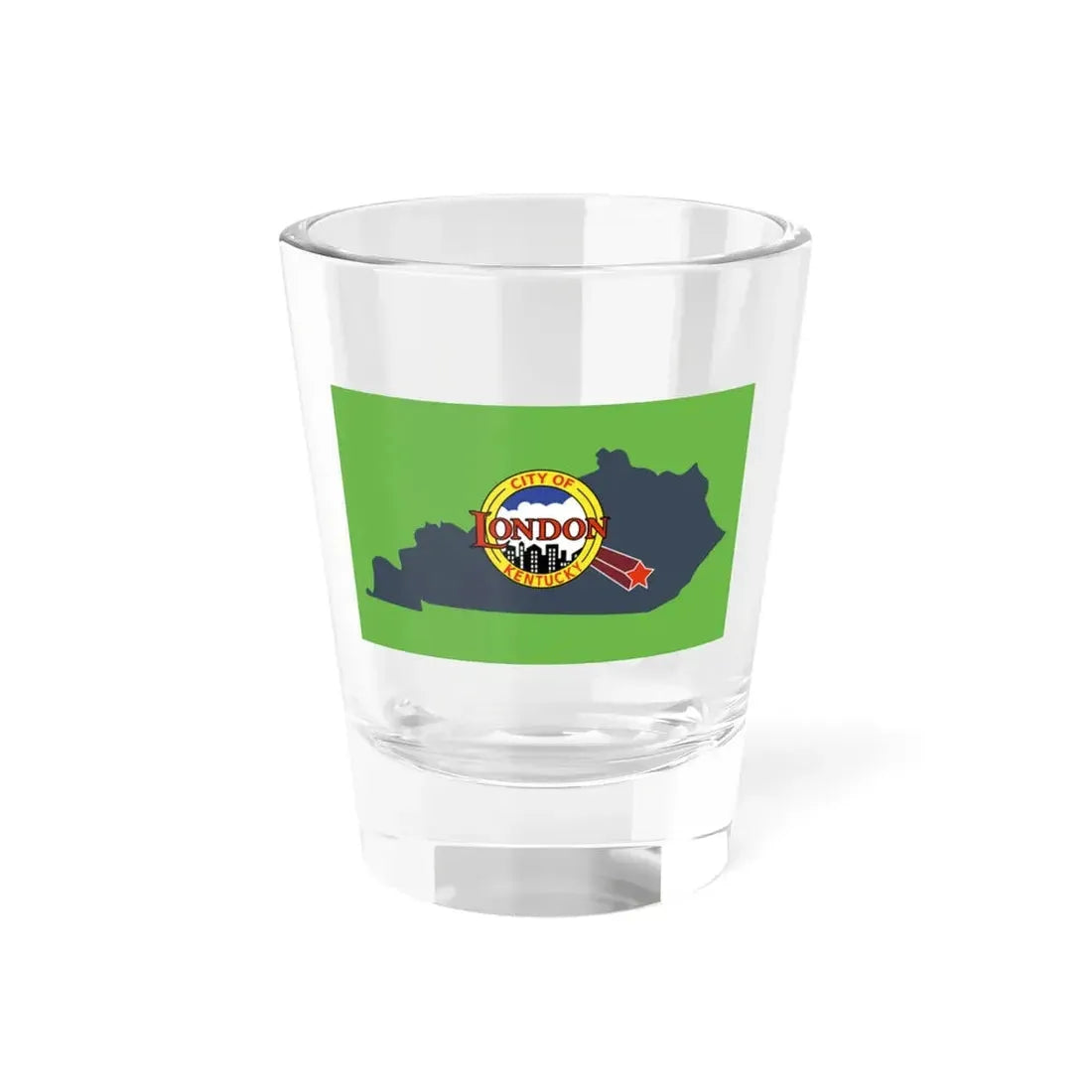 Flag of London Kentucky (United States) Shot Glass 1.5oz 1.5oz - Go Mug Yourself