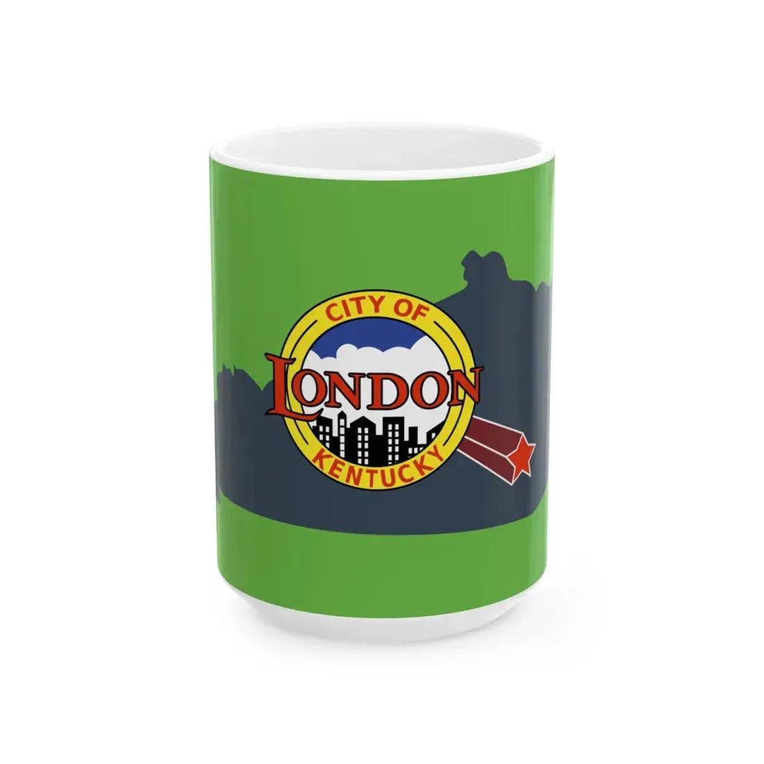 Flag of London Kentucky (United States) White Coffee Mug 15oz - Go Mug Yourself