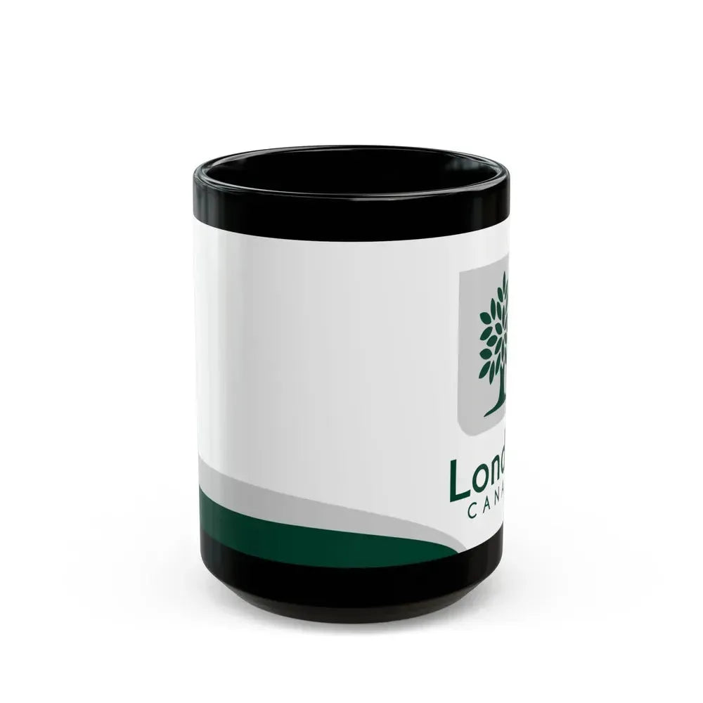 Flag of London Ontario Canada - Black Coffee Mug 15oz - Go Mug Yourself