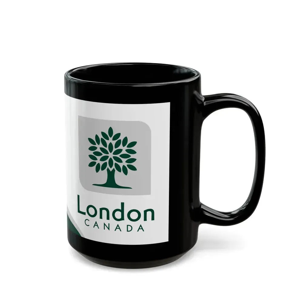 Flag of London Ontario Canada - Black Coffee Mug - Go Mug Yourself