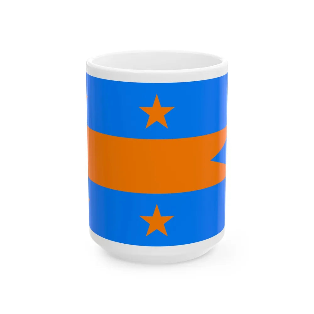 Flag of Long Island (United States) White Coffee Mug 15oz - Go Mug Yourself