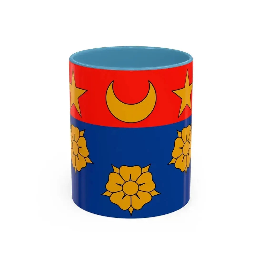 Flag of Longueuil Quebec Canada - Accent Coffee Mug 11oz Light Blue - Go Mug Yourself