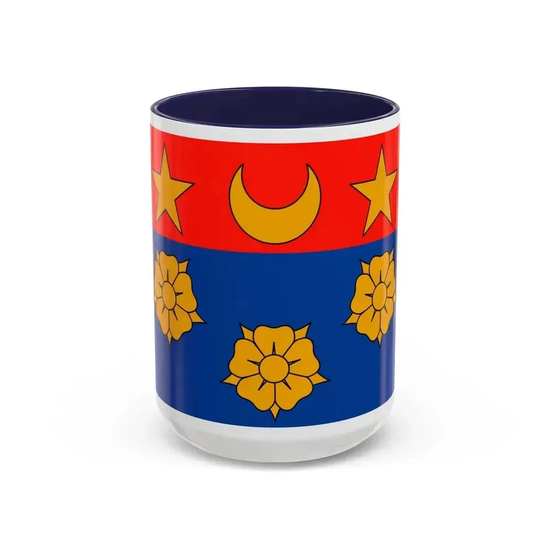 Flag of Longueuil Quebec Canada - Accent Coffee Mug 15oz Navy - Go Mug Yourself