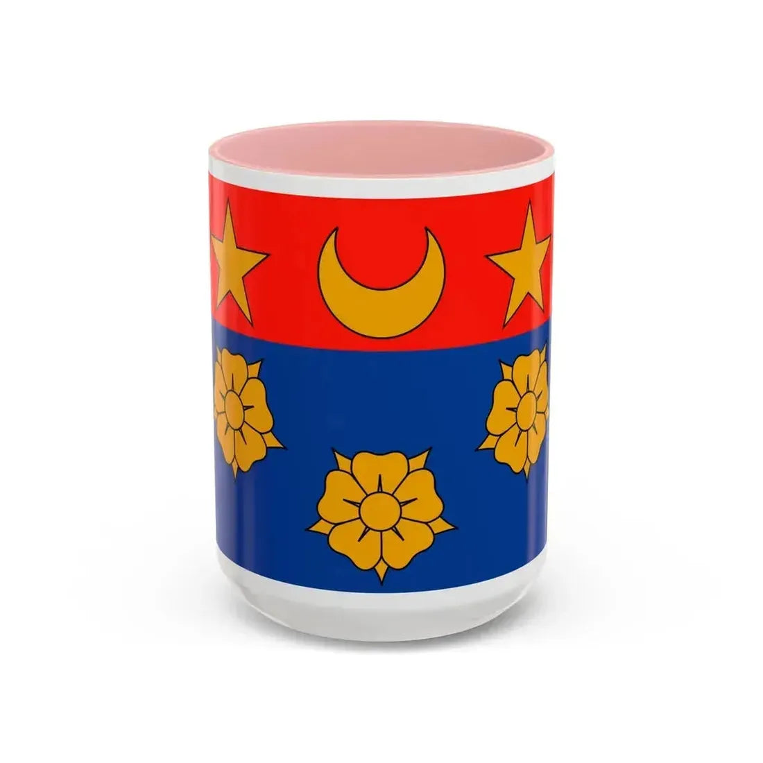 Flag of Longueuil Quebec Canada - Accent Coffee Mug 15oz Pink - Go Mug Yourself